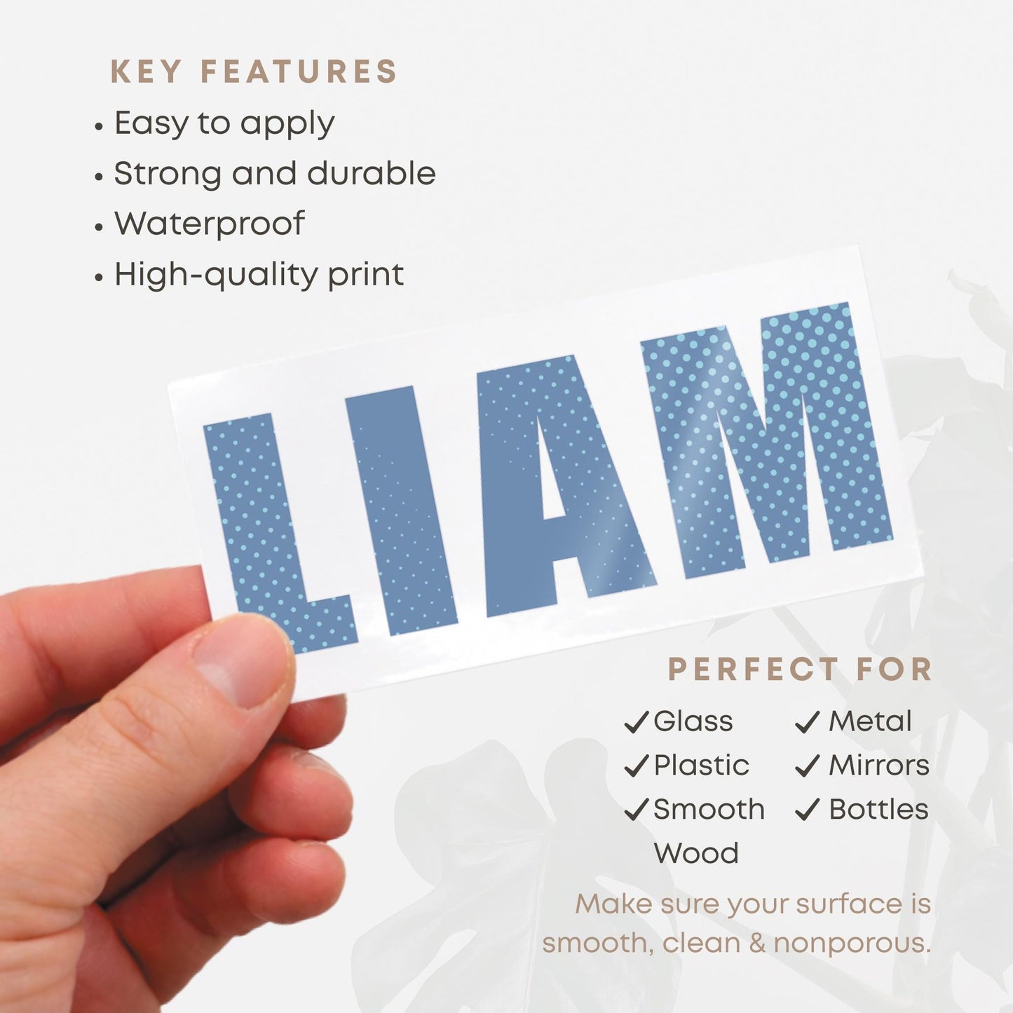 Personalised Name Sticker | Custom Colourful Halftone Vinyl Decal | Waterproof Bottle & Bike Name Label Lettering