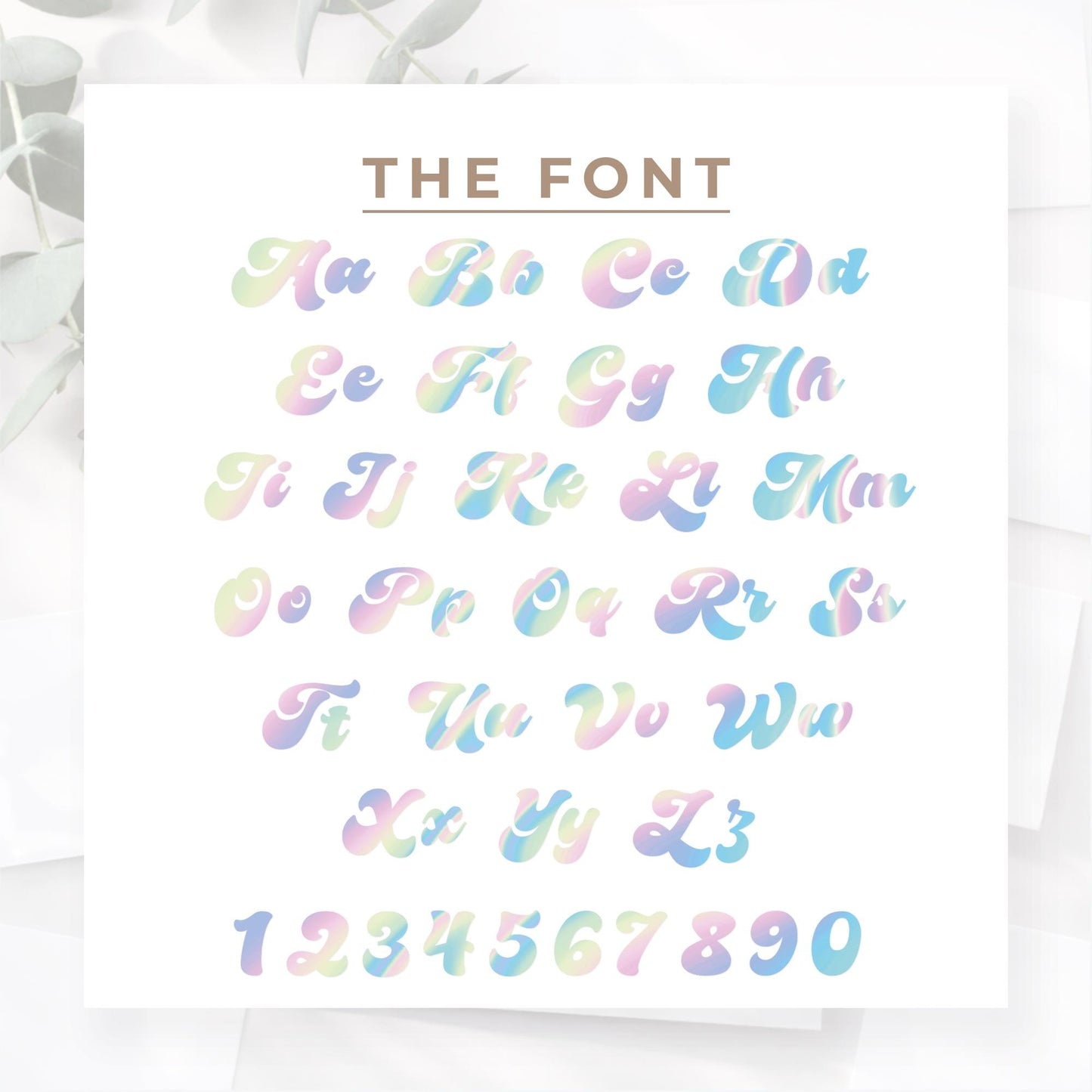 Personalised Name Sticker | Custom Holographic Gradient Script Name Vinyl Decal | Waterproof Rainbow Name Label