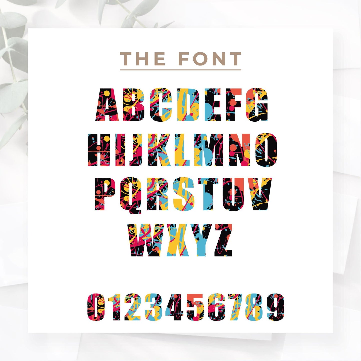 Personalised Name Sticker | Custom Paint Splatter Vinyl Decal | Waterproof Label for Bottle, Bike & Lunchbox