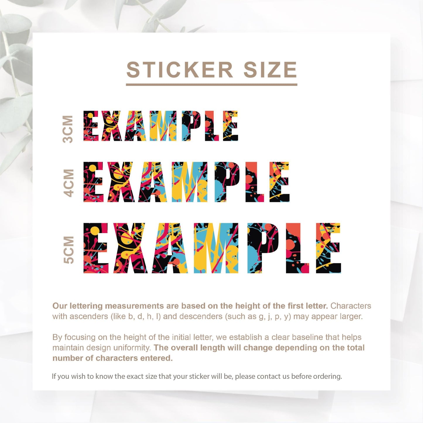 Personalised Name Sticker | Custom Paint Splatter Vinyl Decal | Waterproof Label for Bottle, Bike & Lunchbox