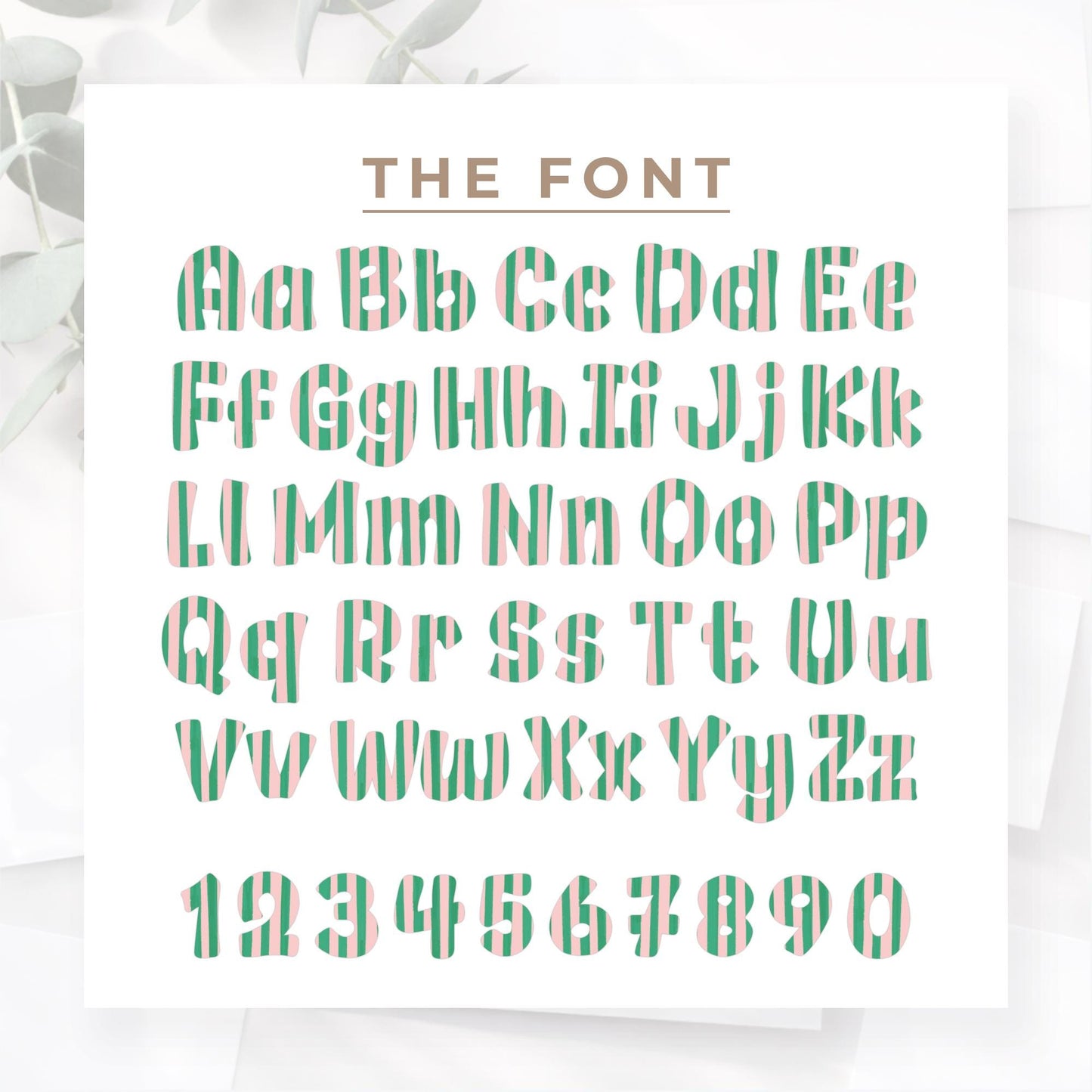 Personalised Name Sticker | Custom Pink & Green Striped Vinyl Decal | Waterproof Name Label for Bottle - Lunchbox - or Glass