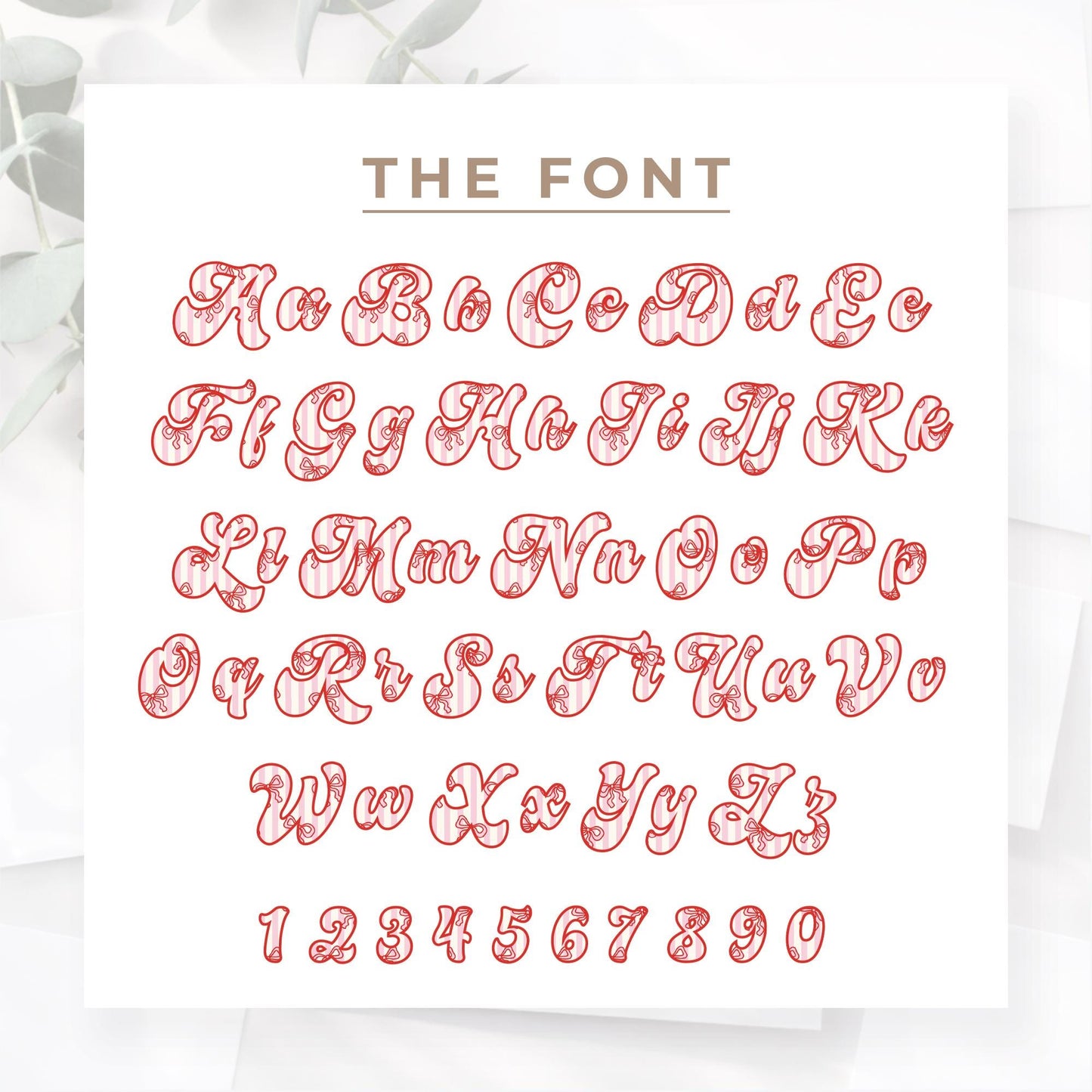 Personalised Name Sticker  Bow & Stripes Custom Vinyl Decal | Preppy Pink Coquette Aesthetic Waterproof Label for Water Bottle or Lunchbox