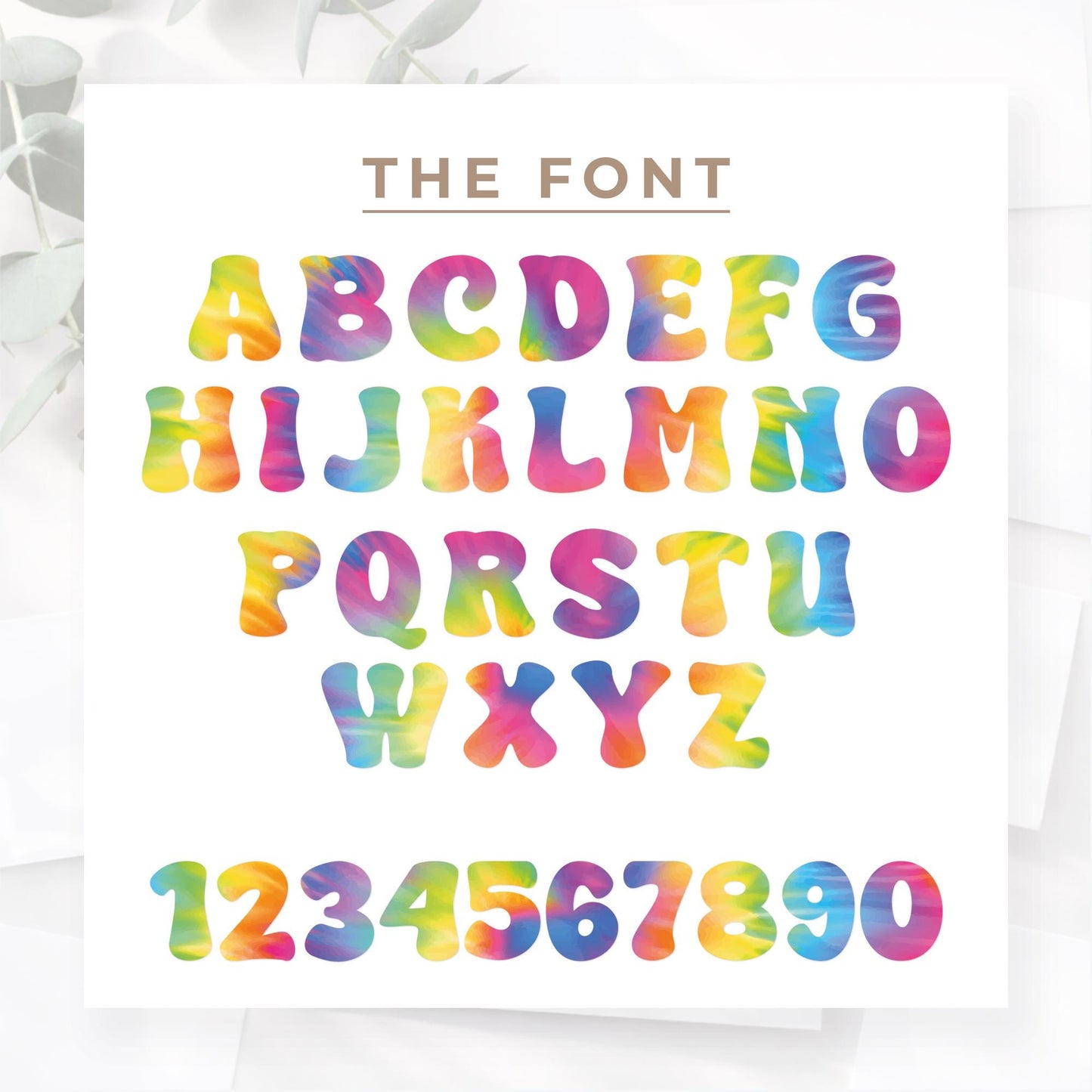 Personalised Tie Dye Name Sticker  Custom Vinyl Decal | Rainbow Retro 70s Style Waterproof Label for Bottles, Laptops, Bikes