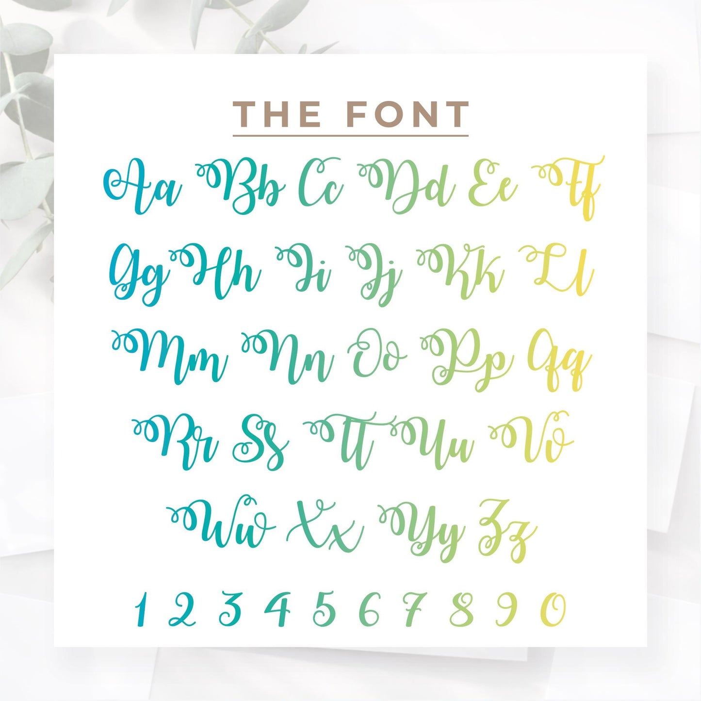 Personalised Name Sticker | Blue to Yellow Gradient Custom Vinyl Decal | Waterproof Label for Bottles Laptops & Tumblers