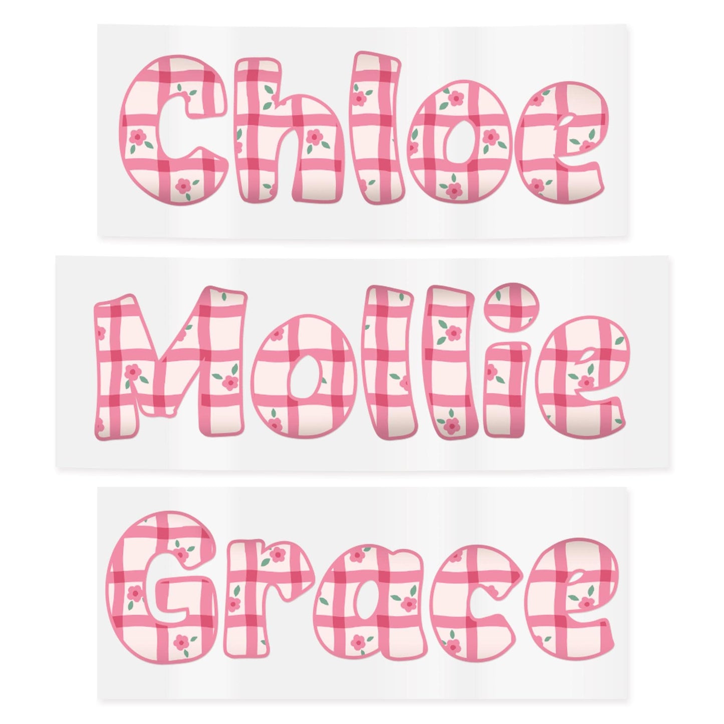 Personalised Coquette Name Sticker | Custom Pink Preppy Aesthetic Vinyl Decal for Bottle Phone Laptop