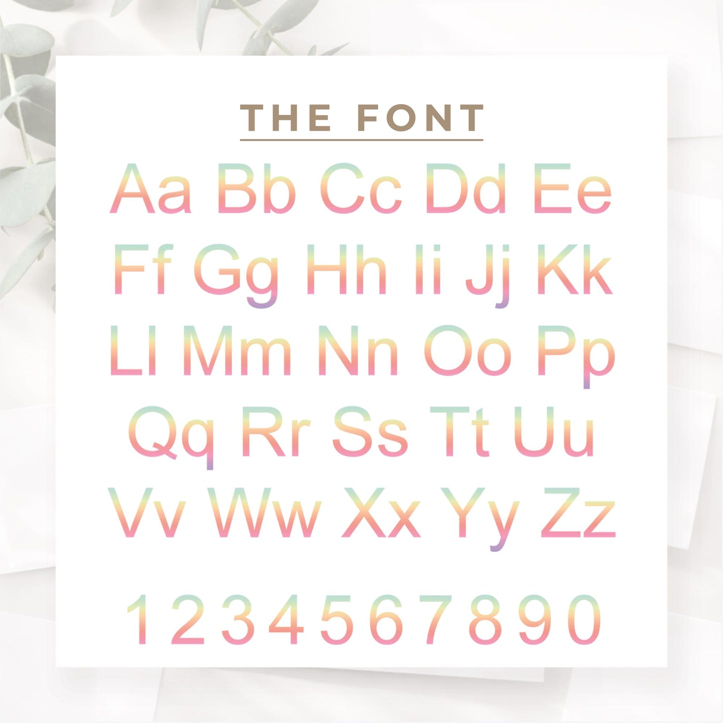 Personalised Name Sticker | Custom Vinyl Pastel Fade Gradient Name Decal | Waterproof Rainbow Name Label