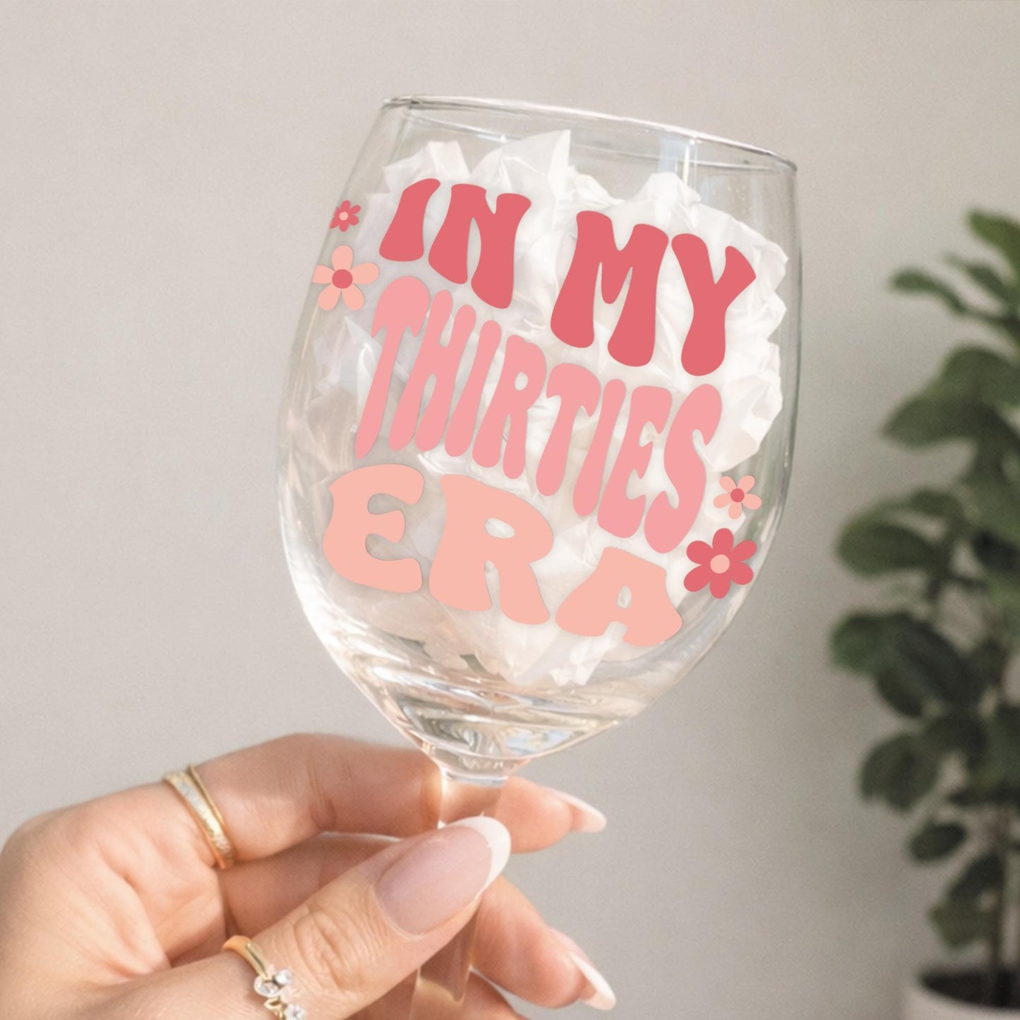 In My Era Glass Sticker | Birthday Cup Decal | Milestone Birthday Glass Sticker | Cute Retro Age Sticker Gift | 20s | 30s | 40s | 50s