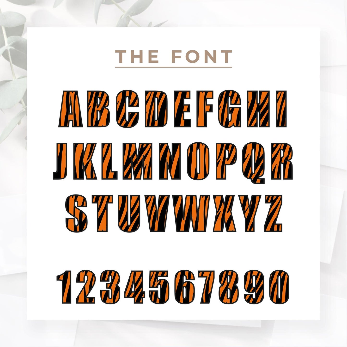 Personalised Name Sticker | Custom Tiger Print Vinyl Decal |  Waterproof Label for Kids Bottle or Lunchbox