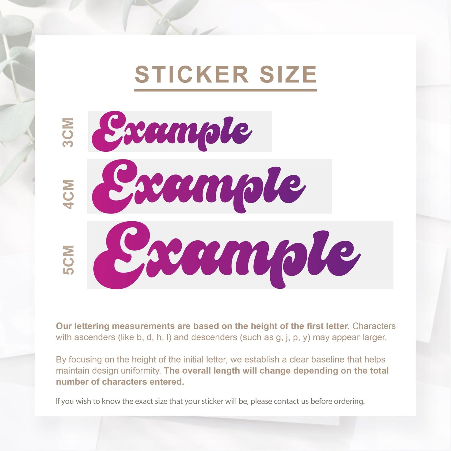 Personalised Name Sticker | Pink & Purple Gradient Vinyl Decal | Custom Waterproof Label for Bottle or  Case