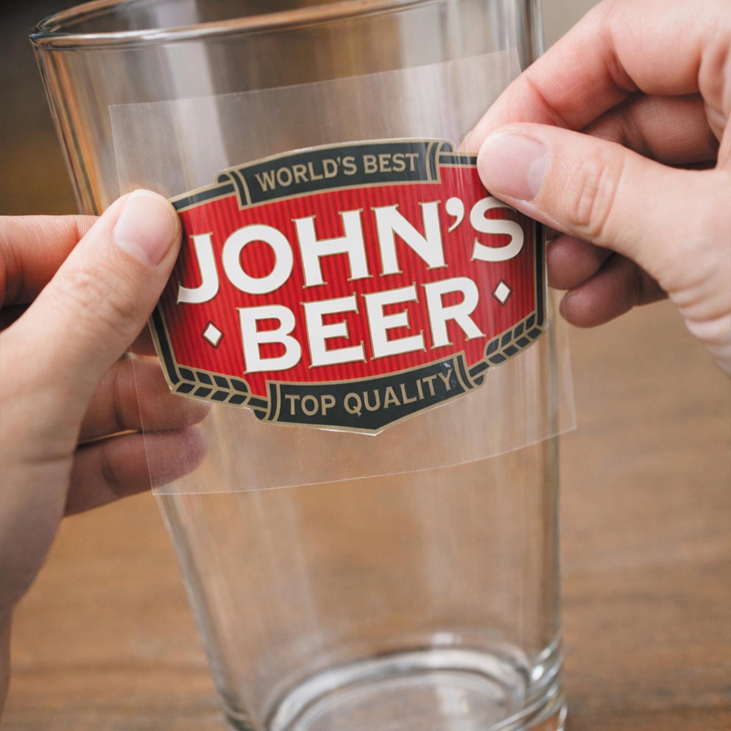 Personalised Beer Glass Sticker | Custom Name Beer Label Decal | Beer Lover Gift | Personalised Bar Sticker | Birthday Glass Gift