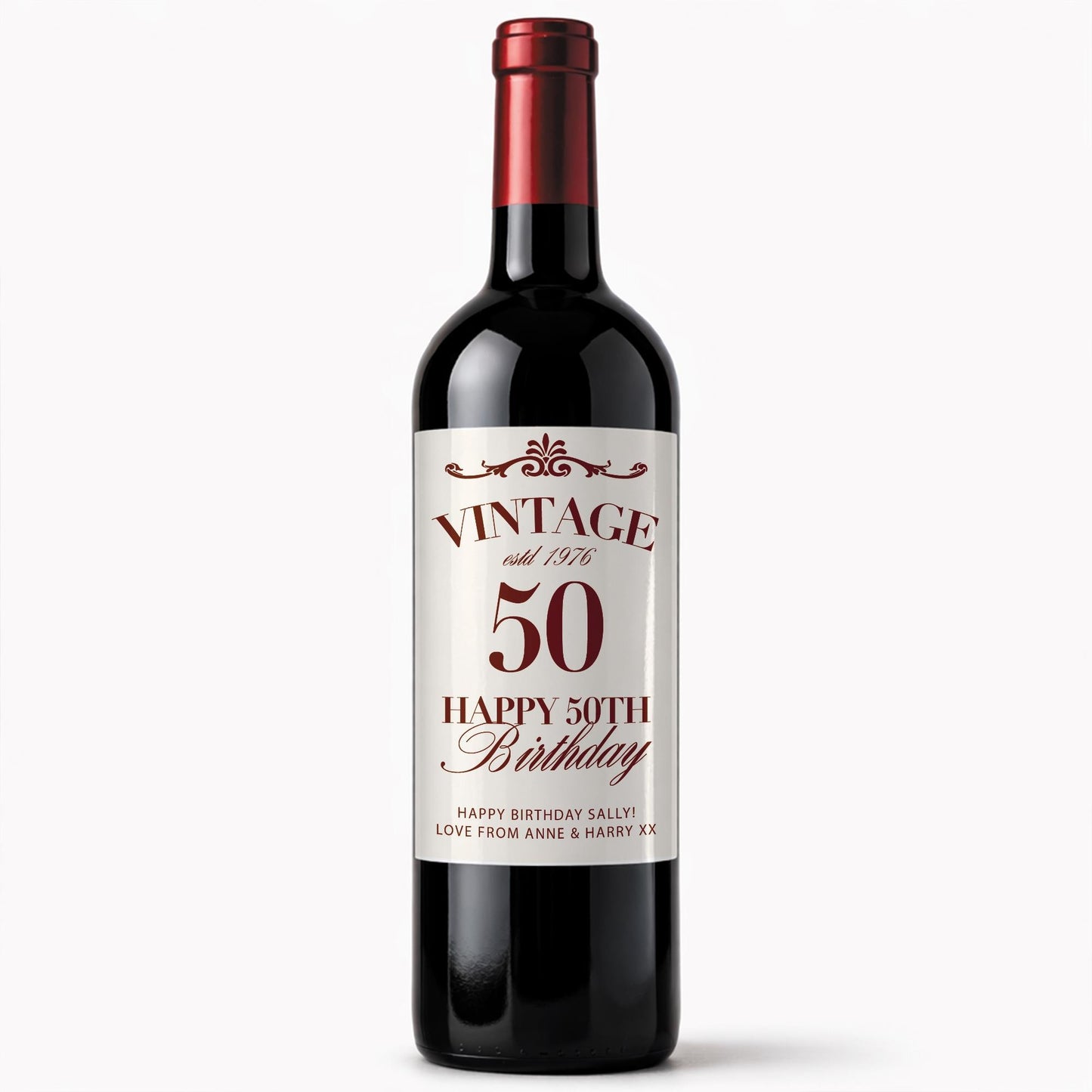 Personalised Vintage Birthday Wine Bottle Label | Custom Age | 30th 40th 50th 60th Birthday Gift | Funny Vintage Birthday Label | Wine Gift