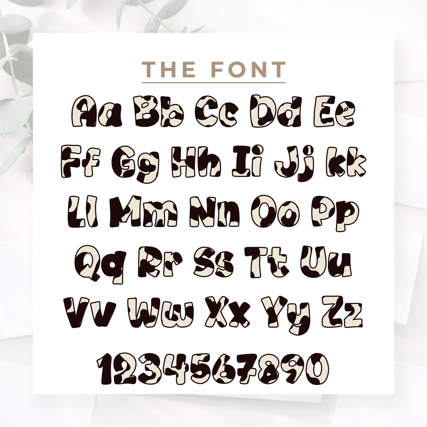 Personalised Cow Print Name Sticker - Custom Vinyl Waterproof Bottle Laptop Lunch Box Decal Label