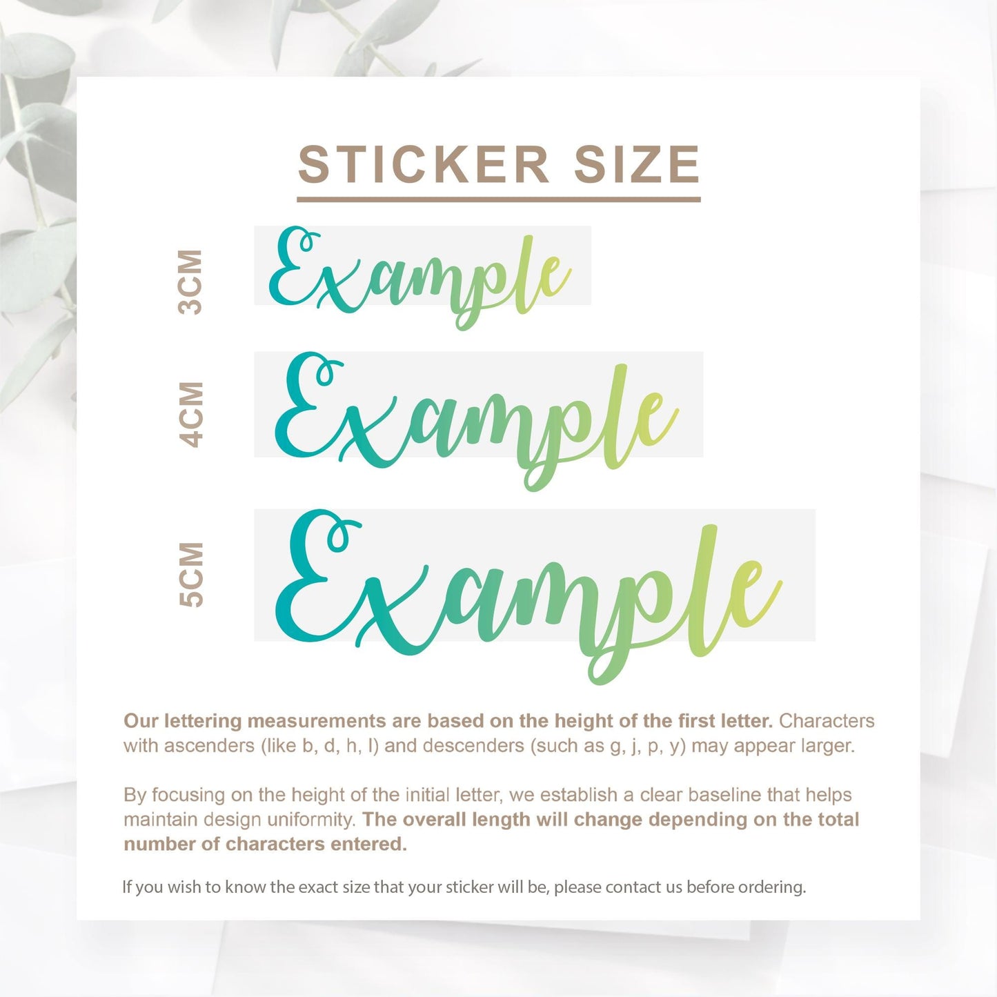 Personalised Name Sticker | Blue to Yellow Gradient Custom Vinyl Decal | Waterproof Label for Bottles Laptops & Tumblers