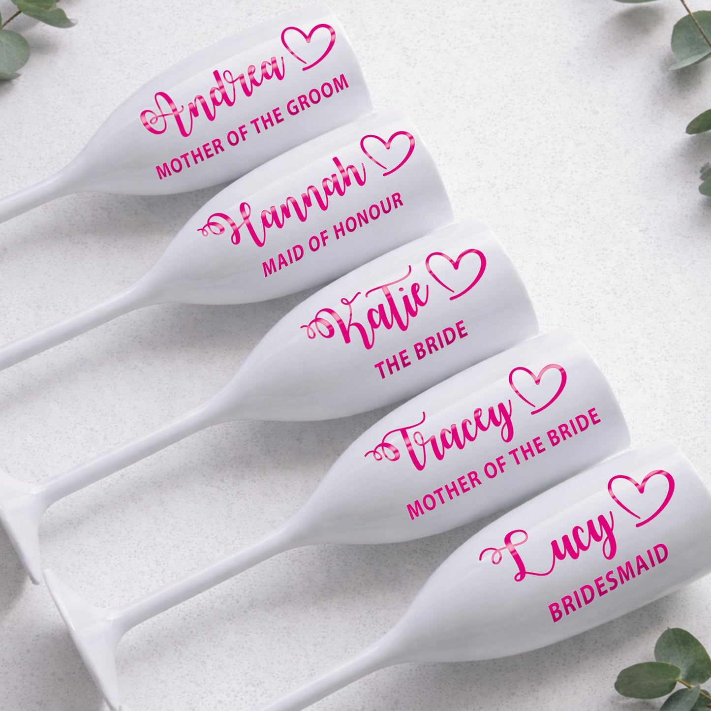 Personalised Wedding Champagne Glass Decal, Bridesmaid Name Sticker, Maid of Honour Glass Sticker, Custom Bridal Party Prosecco Flute Decal