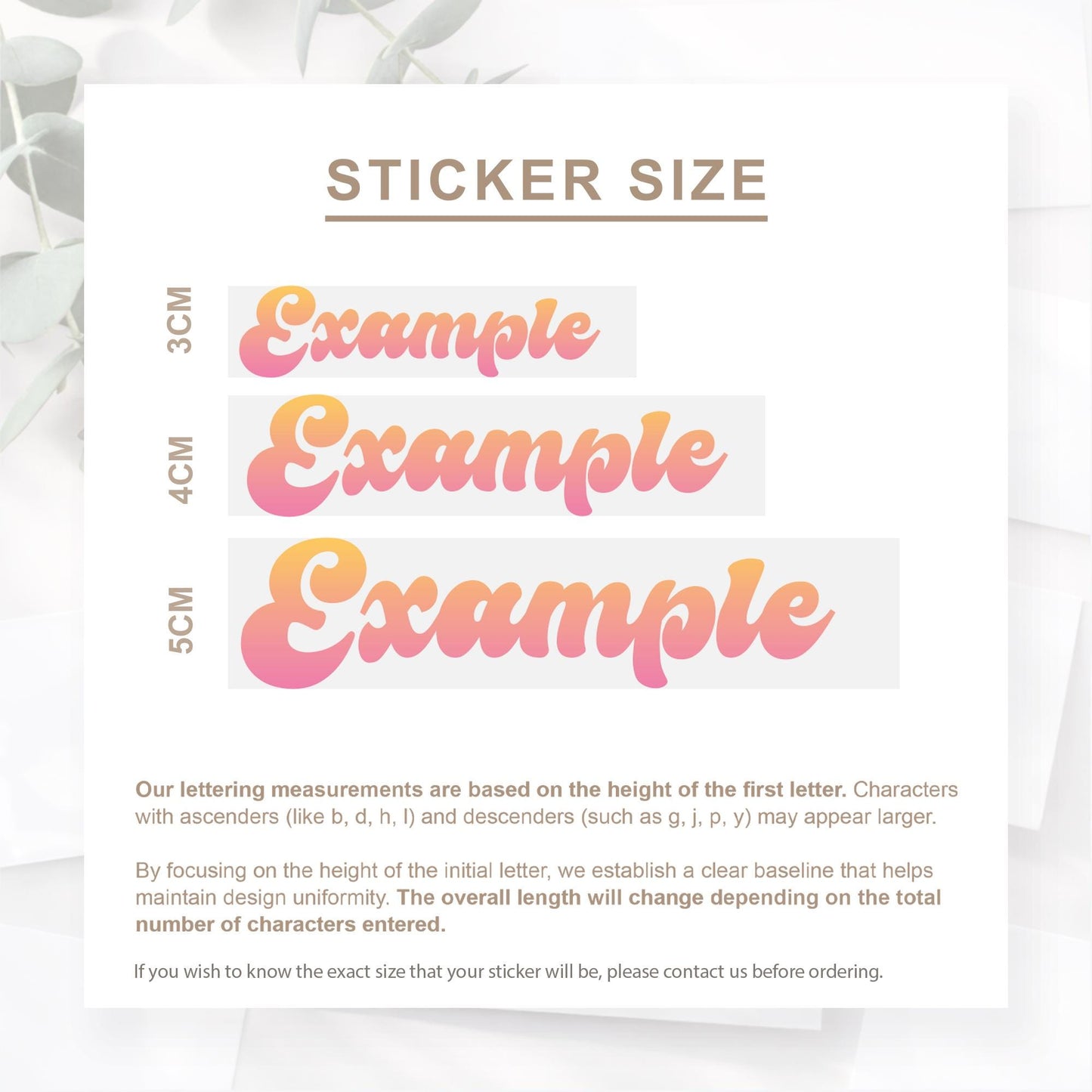 Personalised Retro Script Name Sticker | Cursive Pink-Yellow Gradient Custom Vinyl Decal | Waterproof Label for Bottles Laptops & Tumblers