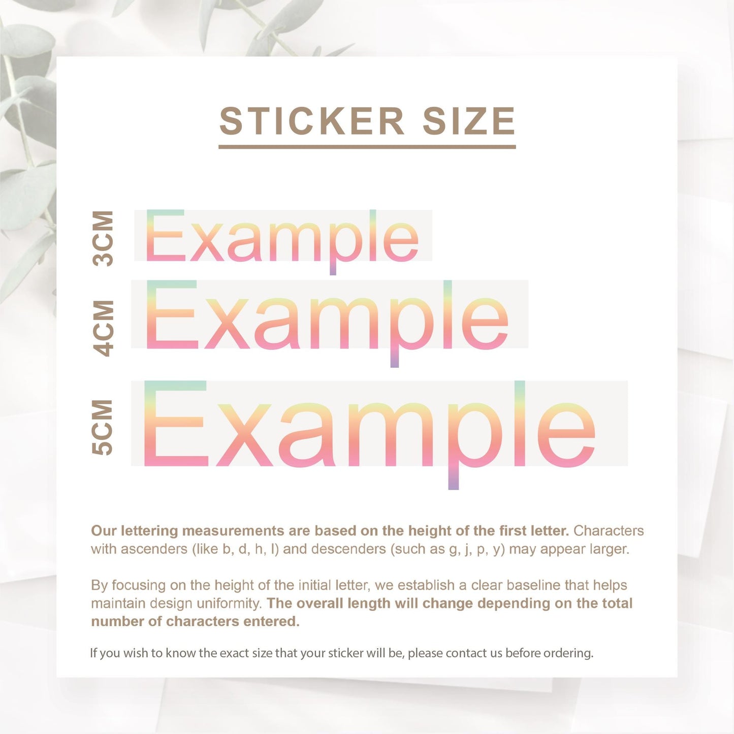 Personalised Name Sticker | Custom Vinyl Pastel Fade Gradient Name Decal | Waterproof Rainbow Name Label