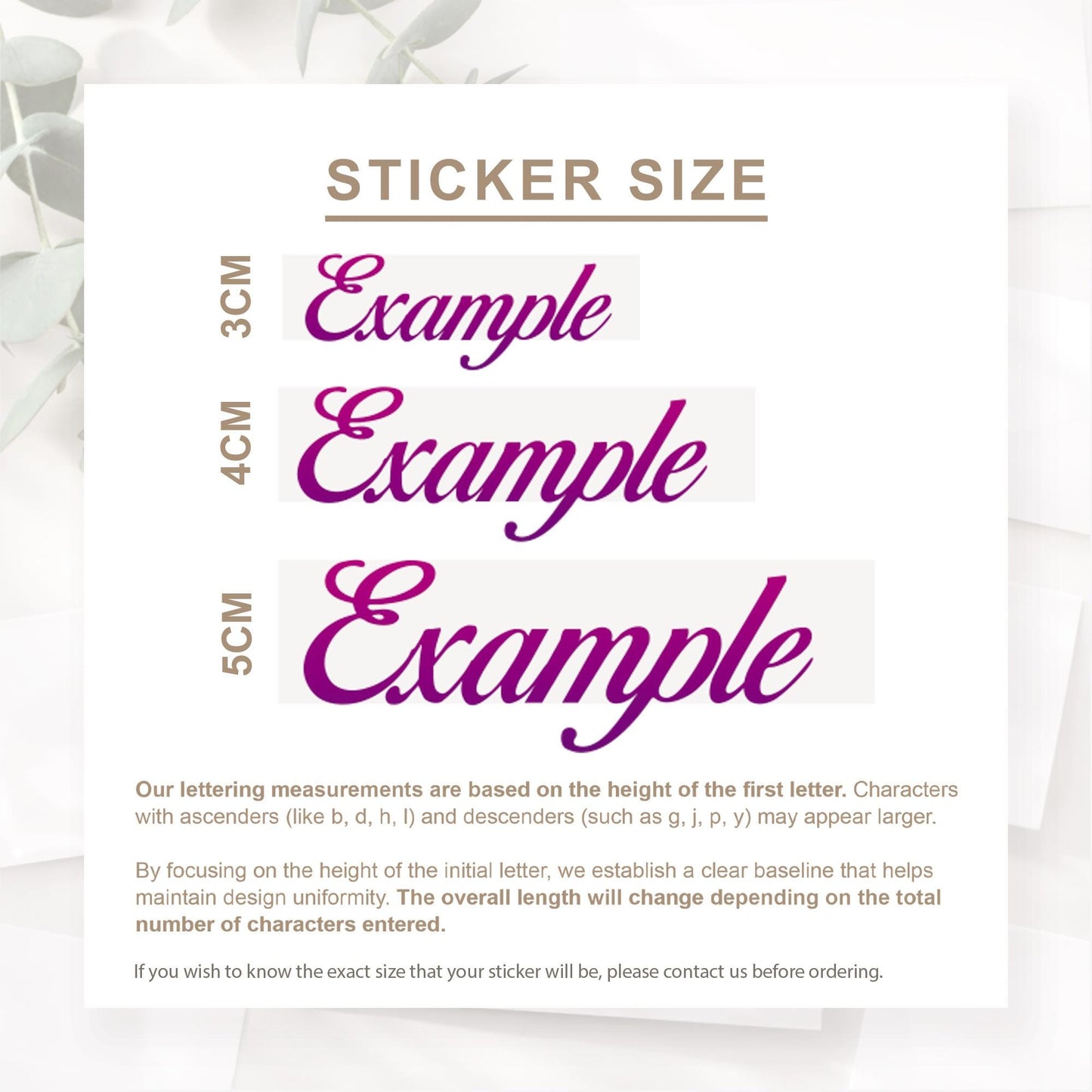 Personalised Name Sticker | Custom Script Name Pink & Purple Gradient Vinyl Decal | Waterproof Label for Bottle or  Case