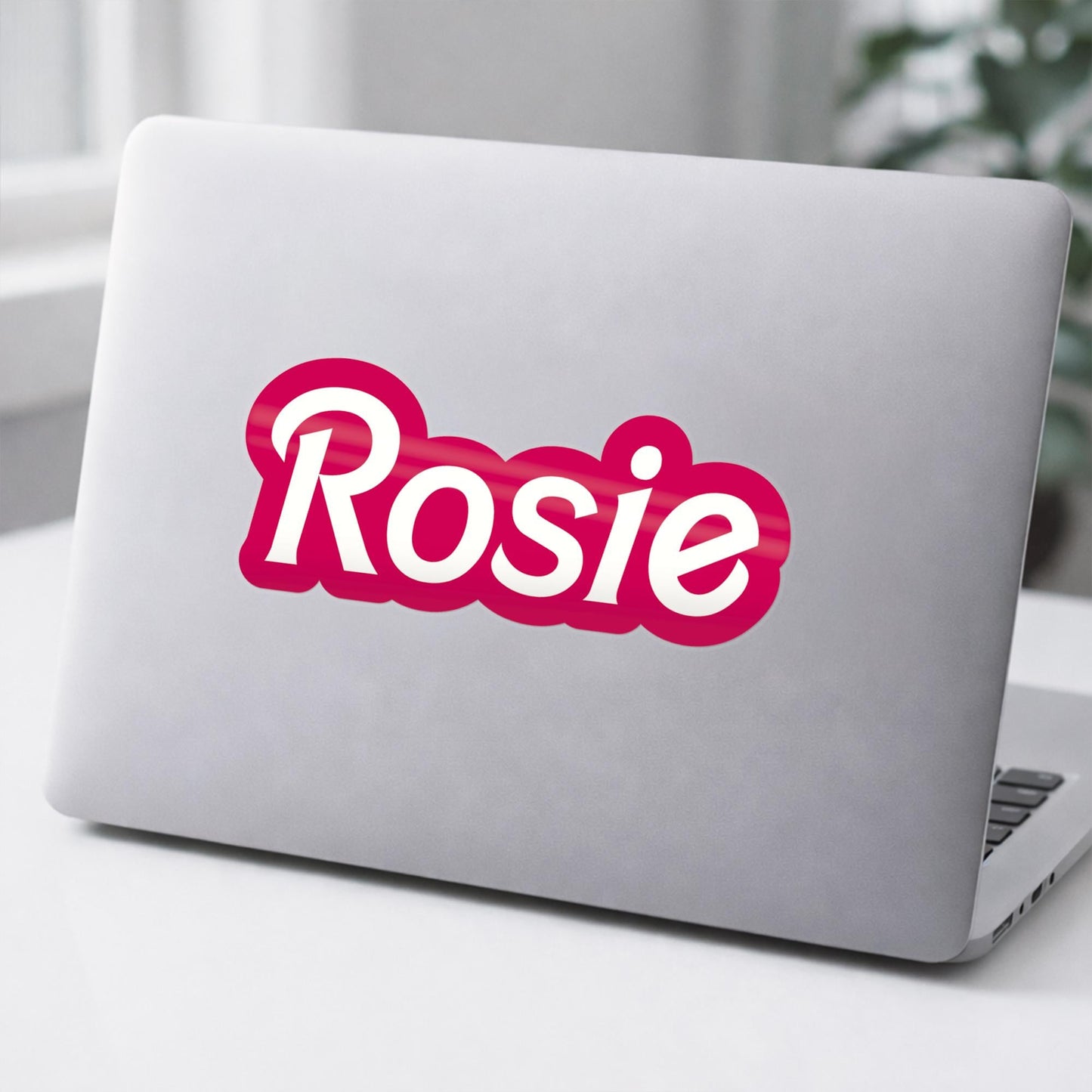 Personalised Pink Name Sticker | Custom Name Decal | Laptop Water Bottle Sticker | Cute Doll Style Name Sticker | Custom Vinyl Name Label