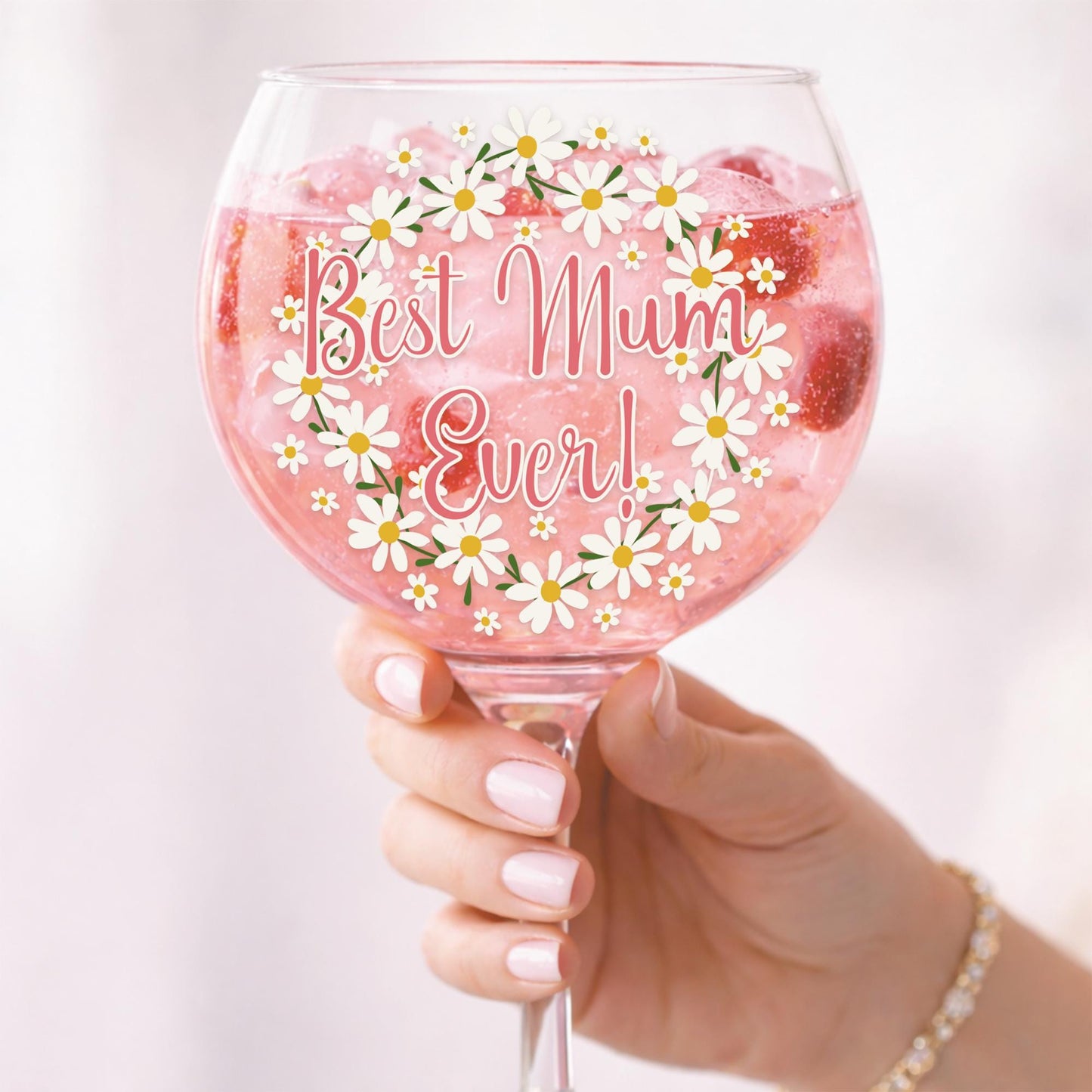 Best Mum Ever Glass Sticker | Mum Wine Glass Decal | Mothers Day Gift | Daisy Mum Vinyl Sticker | Gift for Mum