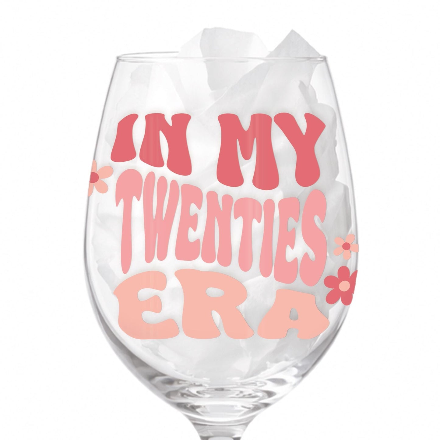 In My Era Glass Sticker | Birthday Cup Decal | Milestone Birthday Glass Sticker | Cute Retro Age Sticker Gift | 20s | 30s | 40s | 50s