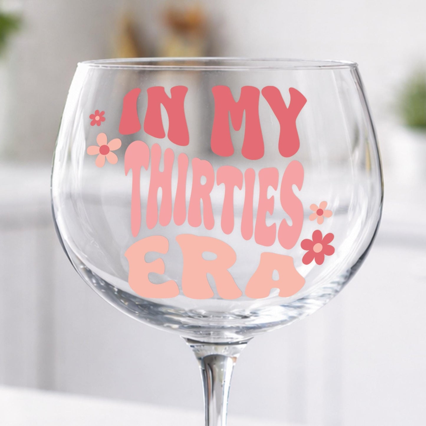 In My Era Glass Sticker | Birthday Cup Decal | Milestone Birthday Glass Sticker | Cute Retro Age Sticker Gift | 20s | 30s | 40s | 50s
