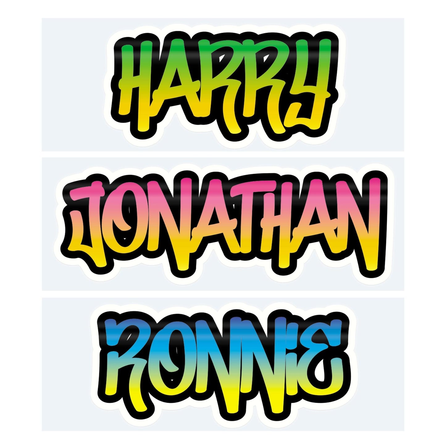 Personalised Graffiti Name Sticker | Custom Street Art Name Decal | Waterproof Vinyl Sticker for Bottle Laptop Bike | Kids Graffiti Name Tag