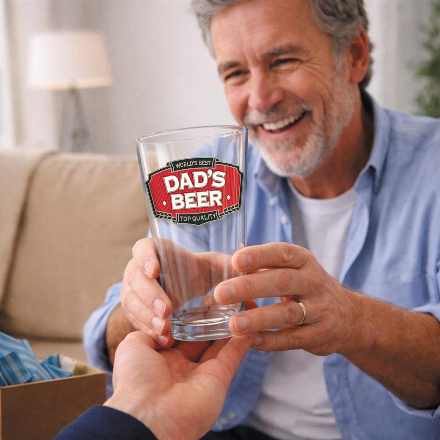 Dad's Beer Glass Sticker | Funny Dad Gift | Fathers Day Beer Glass Decal | Beer Lover Dad Present | Pint Glass Sticker | Gift for Him