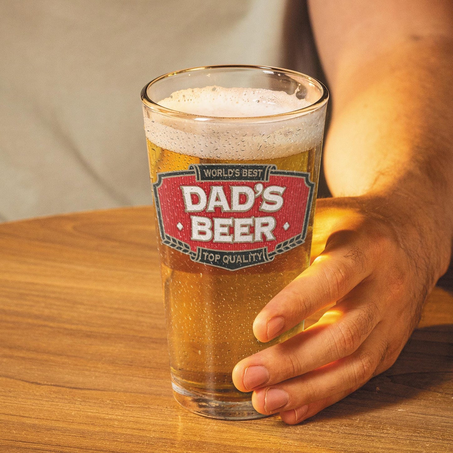 Dad's Beer Glass Sticker | Funny Dad Gift | Fathers Day Beer Glass Decal | Beer Lover Dad Present | Pint Glass Sticker | Gift for Him