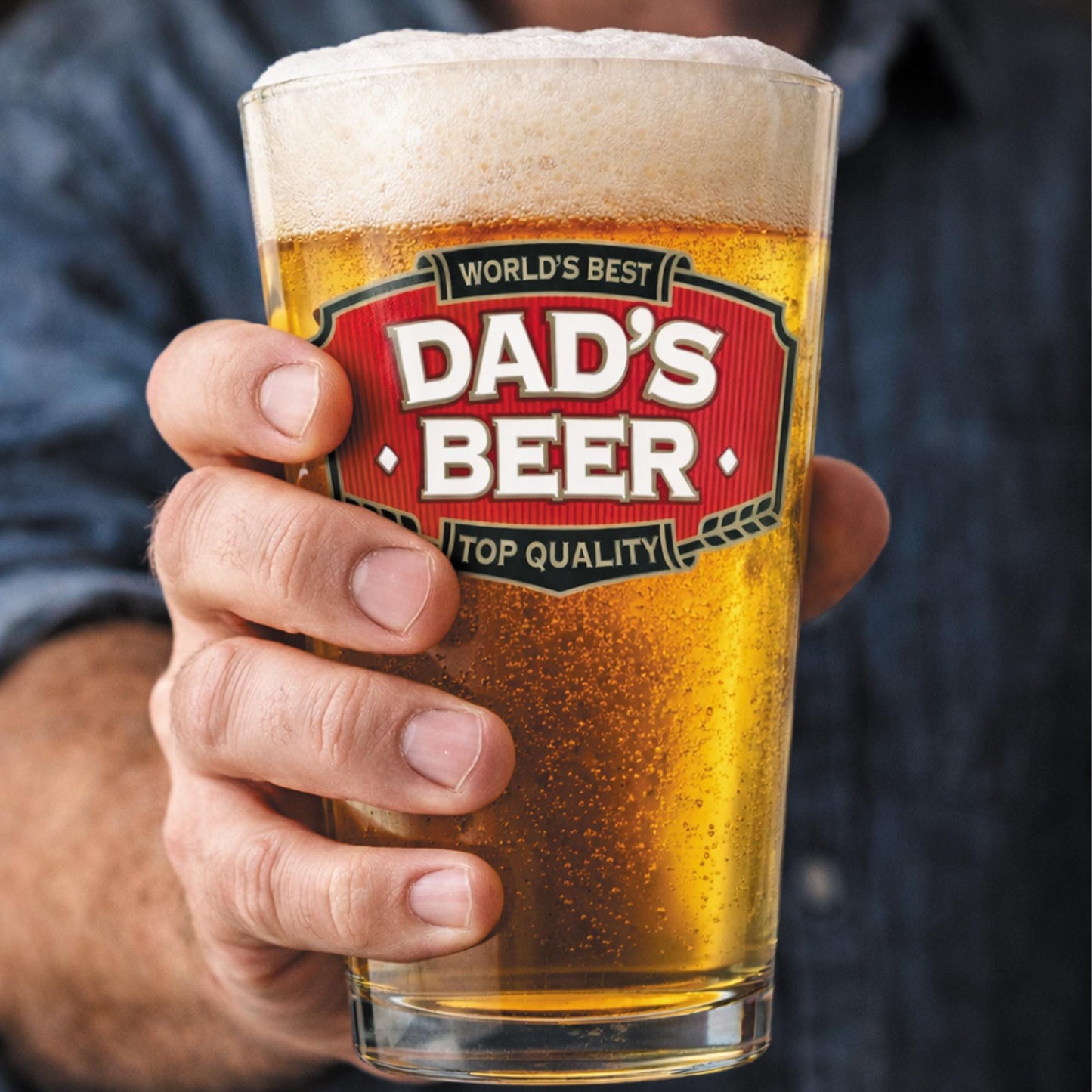 Dad's Beer Glass Sticker | Funny Dad Gift | Fathers Day Beer Glass Decal | Beer Lover Dad Present | Pint Glass Sticker | Gift for Him