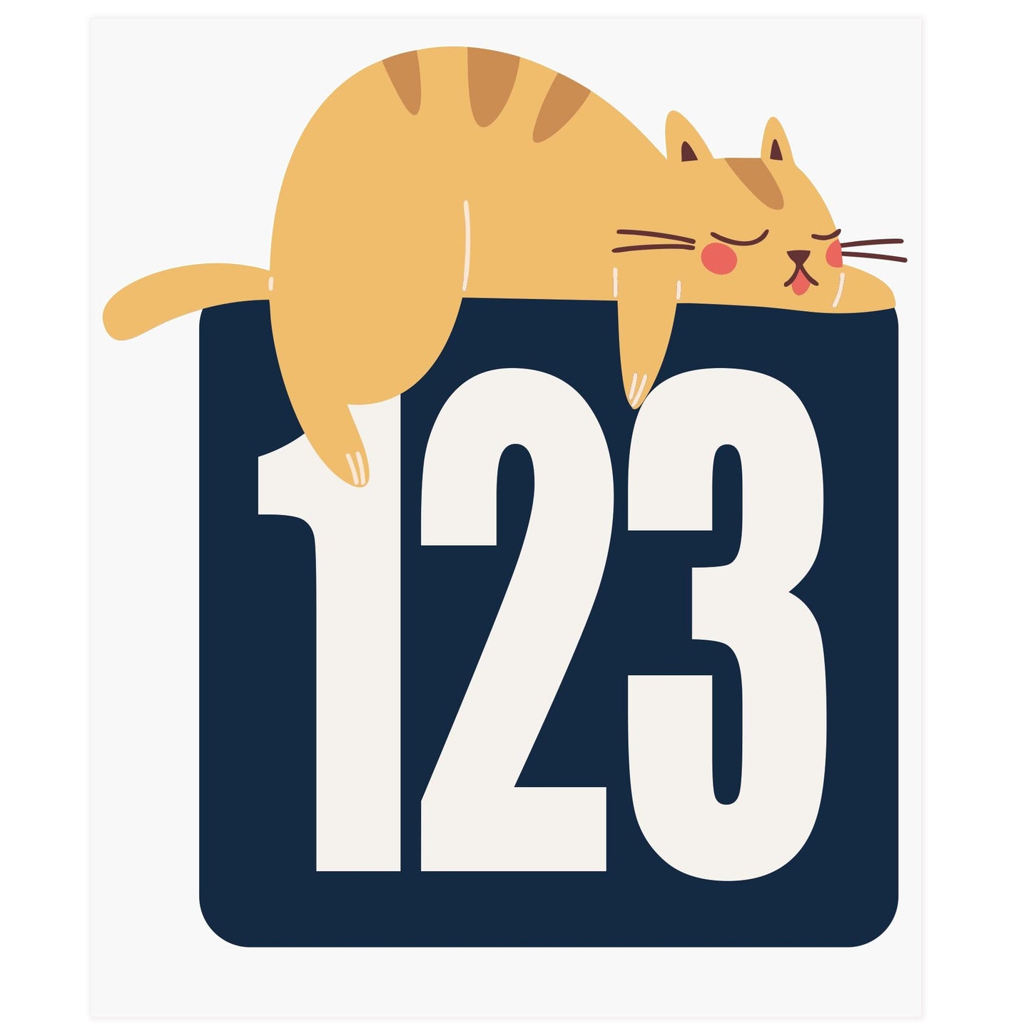 Personalised Wheelie Bin Sticker  Funny Sleeping Cat House Number Bin Decal  Cute Cat Sticker | Custom Bin Number