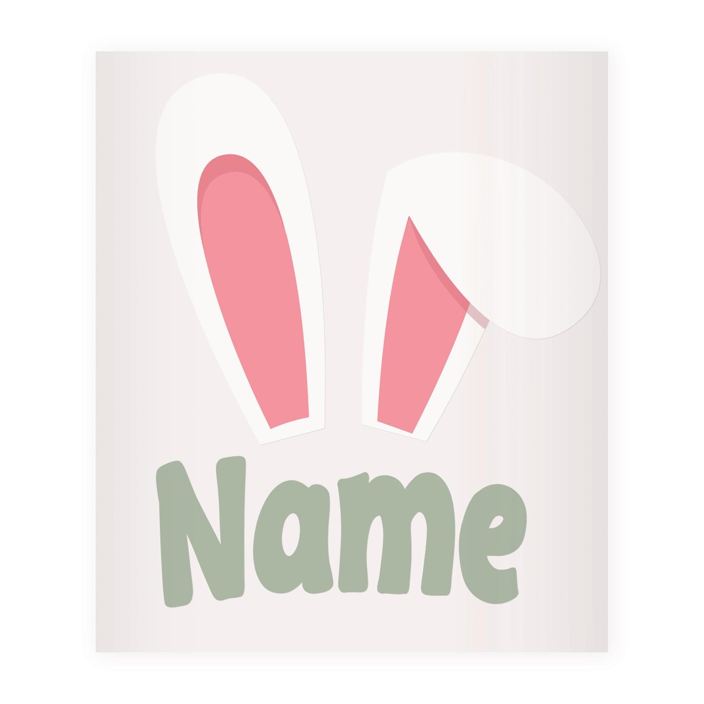 Personalised Easter Bunny Ears Sticker | Custom Name Easter Basket Decal | Kids Easter Gift Sticker | Egg Hunt Bucket Vinyl Label