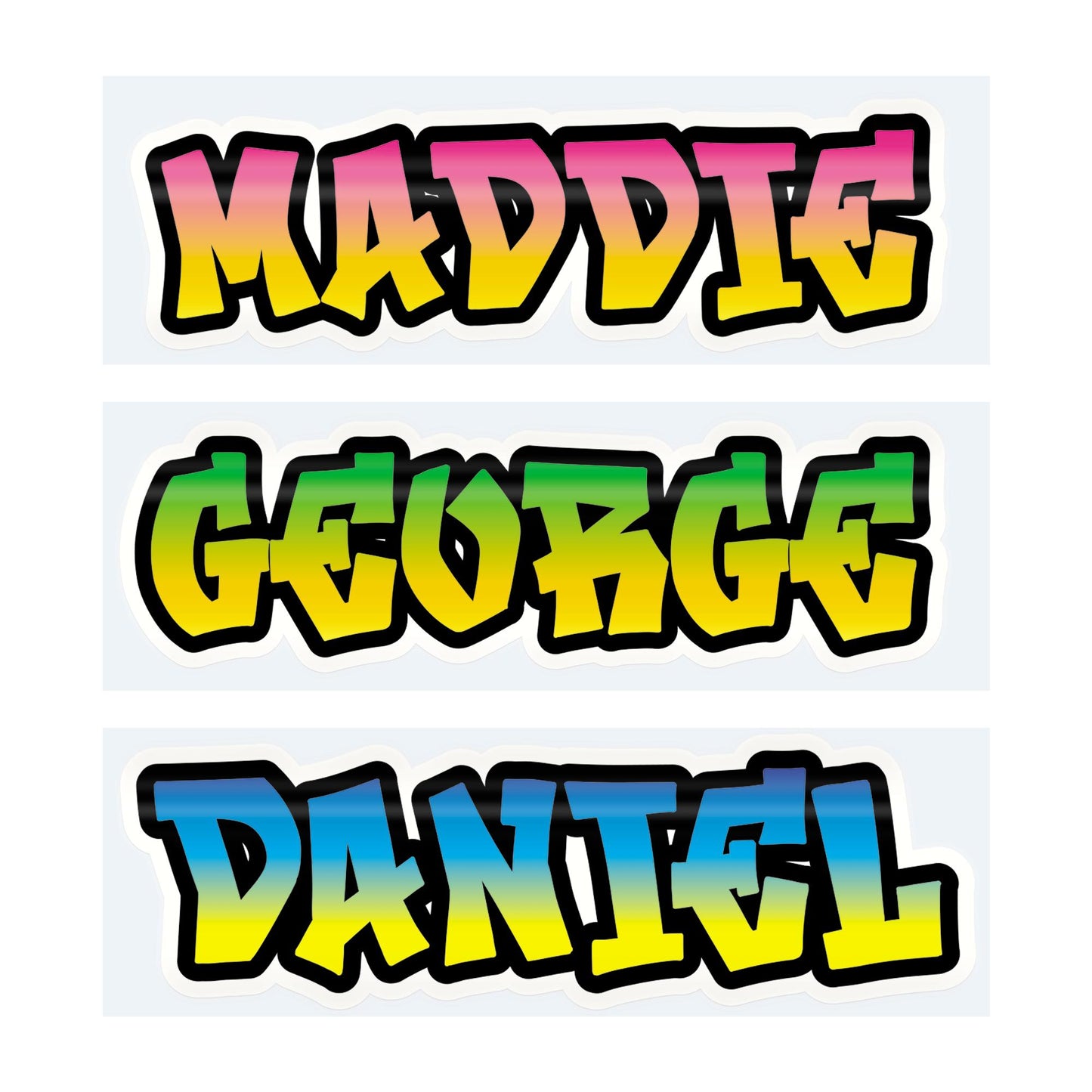 Personalised Graffiti Name Sticker | Custom Kids Name Vinyl Decal | Bottle Laptop Bike Sticker | Graffiti Tag Waterproof Vinyl Sticker