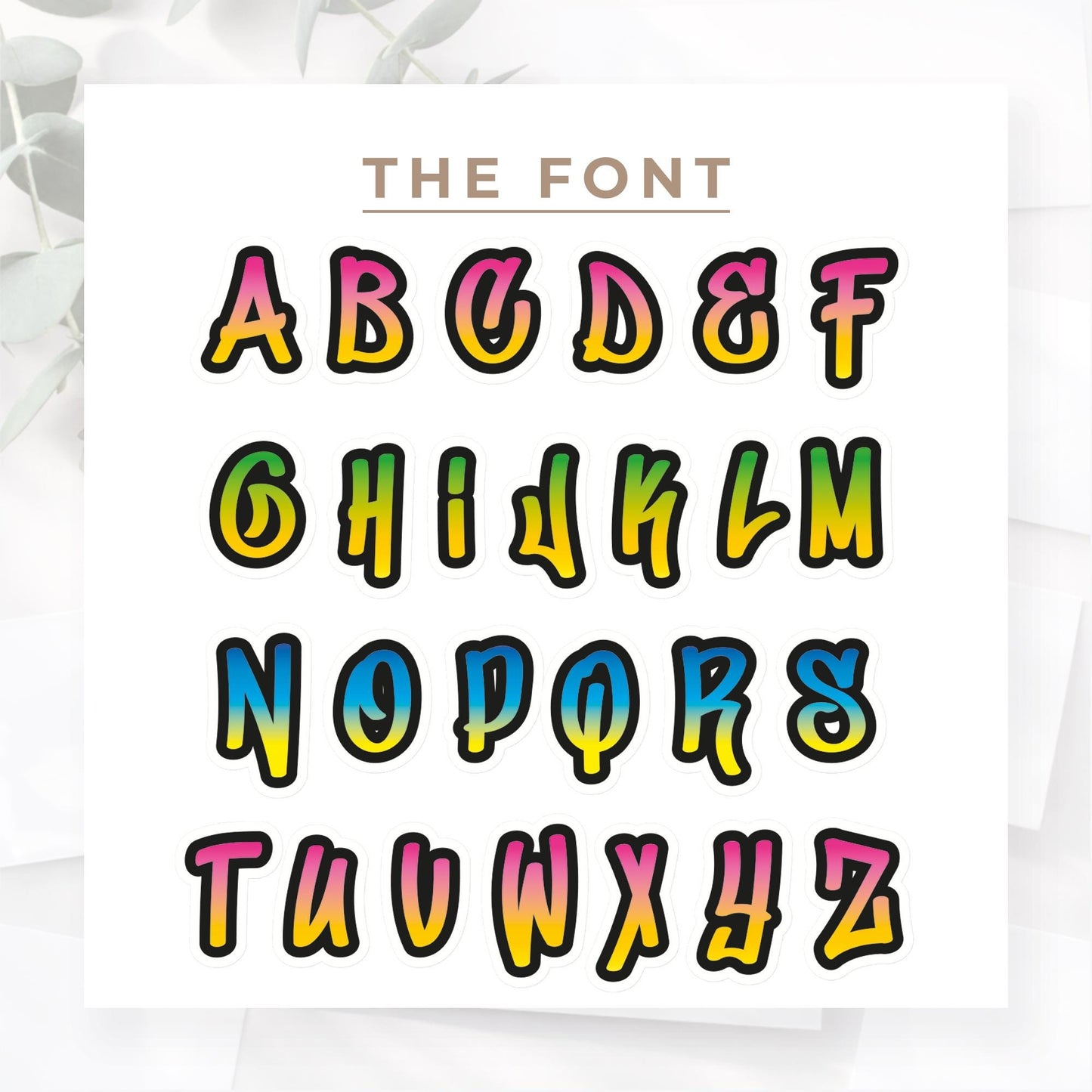 Personalised Graffiti Name Sticker | Custom Street Art Name Decal | Waterproof Vinyl Sticker for Bottle Laptop Bike | Kids Graffiti Name Tag