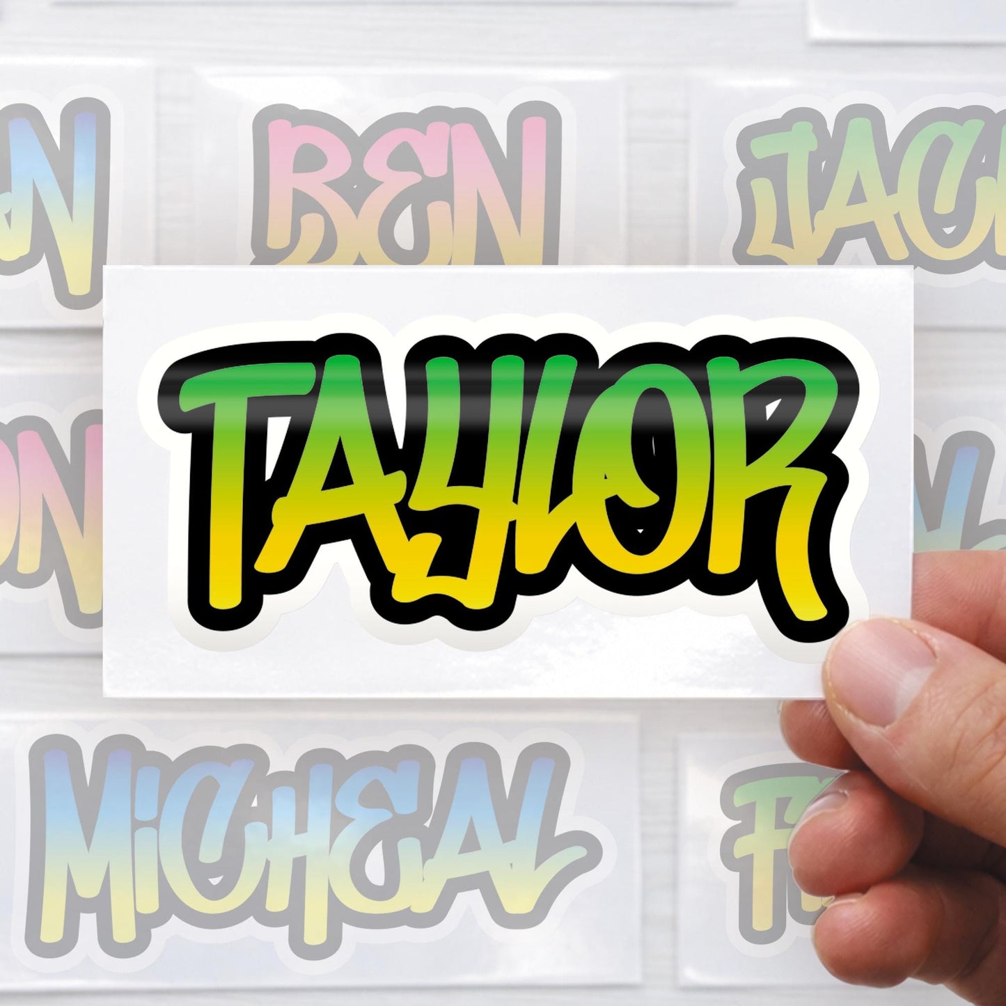 Personalised Graffiti Name Sticker | Custom Street Art Name Decal | Waterproof Vinyl Sticker for Bottle Laptop Bike | Kids Graffiti Name Tag