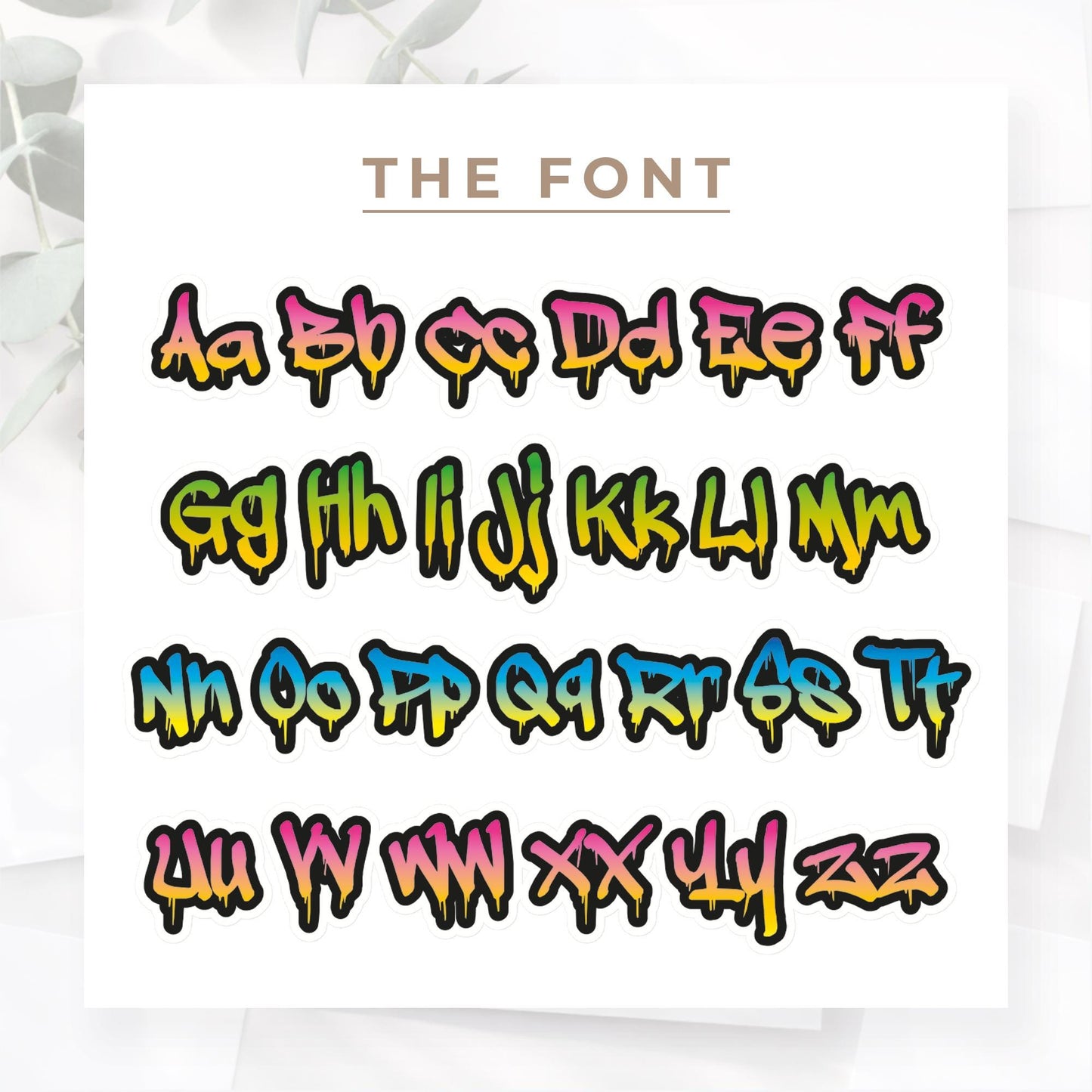 Personalised Graffiti Drip Script Name Sticker | Custom Vinyl Name Decal | Waterproof Kids Name Sticker | Bottle Laptop Bike Helmet Sticker