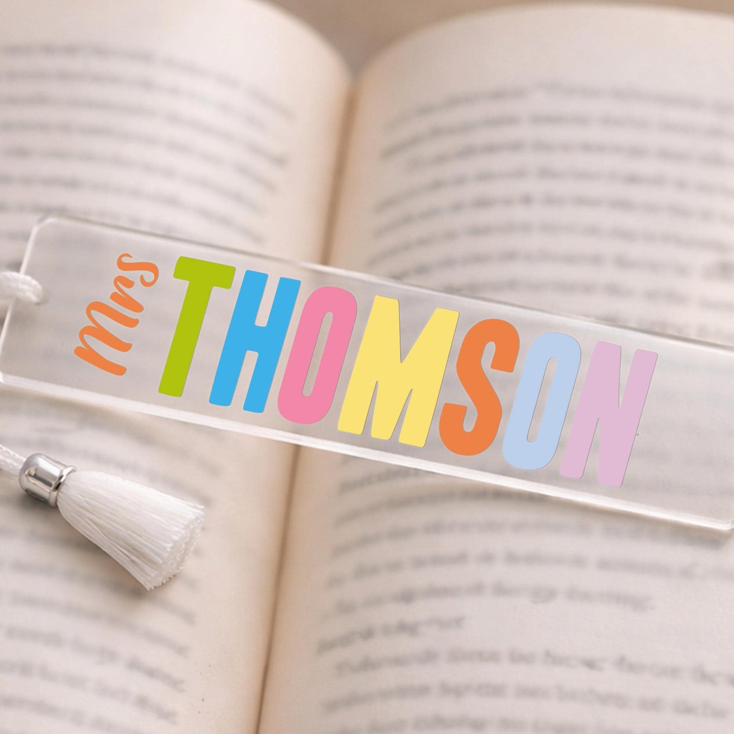 Personalised Name Sticker | Multi Colour Teacher Name Decal | Custom Vinyl Label for Water Bottle Tumbler School Supplies | Teacher Gift