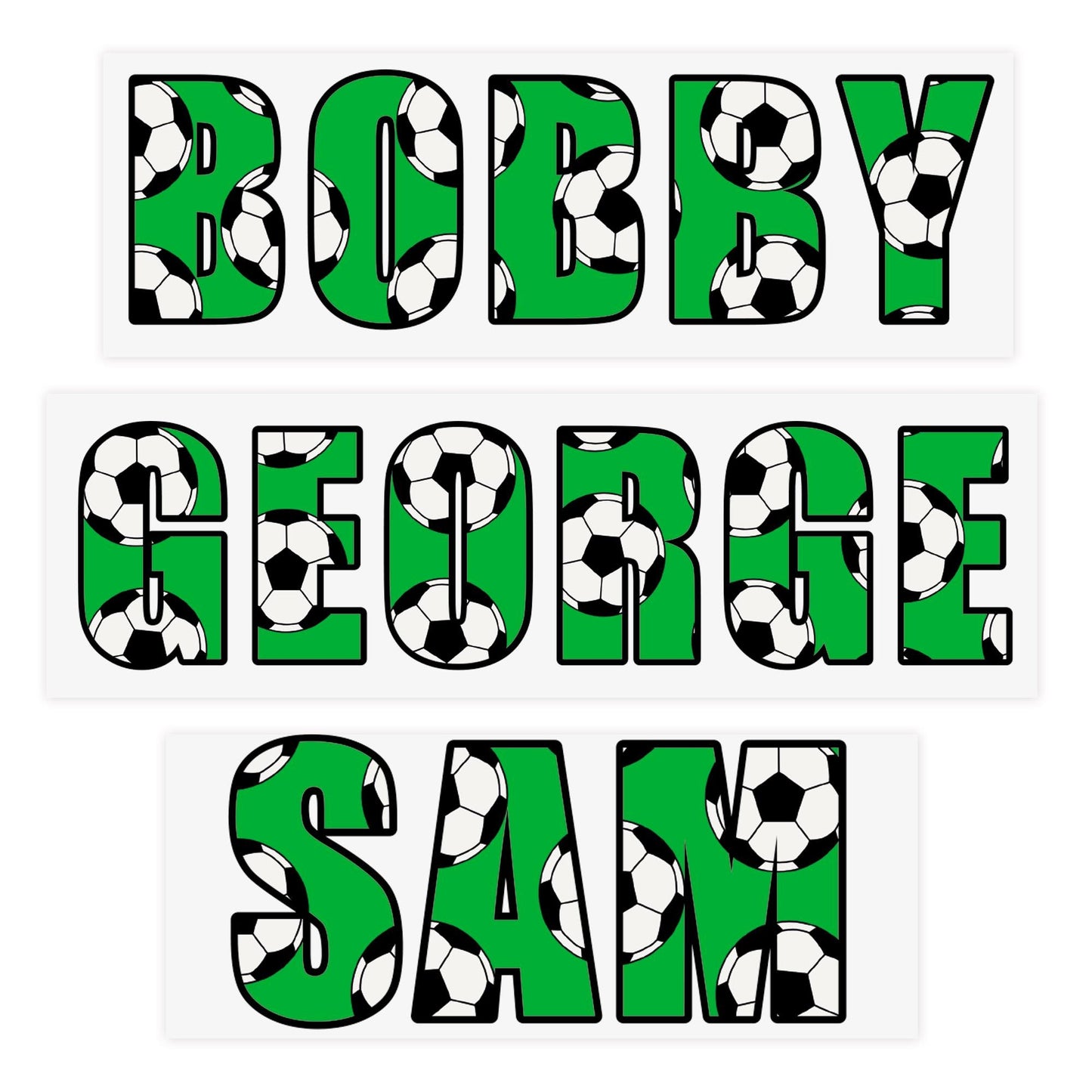 Personalised Football Name Sticker | Custom Sporty Kids Name Decal | Water Bottle | Lunch Box | School Label | Football-Themed Vinyl Sticker