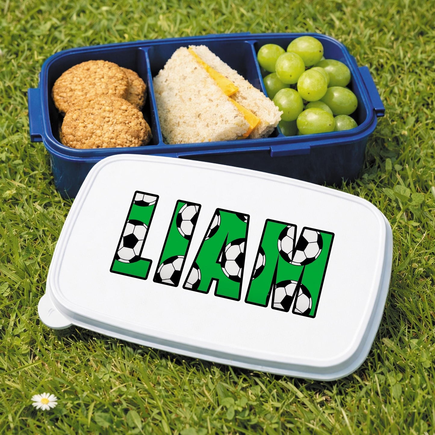 Personalised Football Name Sticker | Custom Sporty Kids Name Decal | Water Bottle | Lunch Box | School Label | Football-Themed Vinyl Sticker