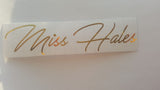 Personalised Premium Shiny Gold Name Stickers