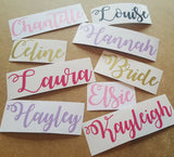 Large Curly Personalised Name stickers