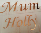 Personalised Rose Gold Coat Hanger Sticker for Weddings