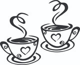2x Coffee / Tea Cups with hearts