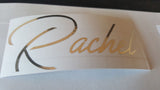 Personalised Wedding Name Stickers - Shiny Chrome Silver