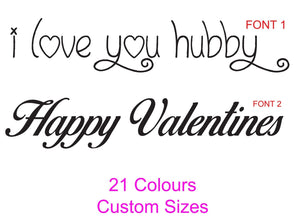 Personalised Romantic Vinyl Sticker Him / Her / Valentines