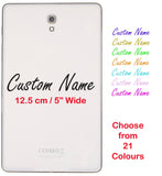 Personalised Tablet / Laptop Name Sticker 5" / 12.5cm Width