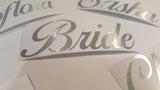 Personalised Brushed Silver Name Stickers - Elegant