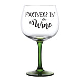 Partners in Wine Vinyl Glass Stickers x 2 - Choice of 21 Beautiful Colours
