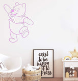 Winnie The Pooh Bear Wall Sticker - 4 Sizes - 21 Colours - Perfect for Kids Room or Nursery