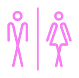 Toilet Door Stick Man Woman Sign Stickers